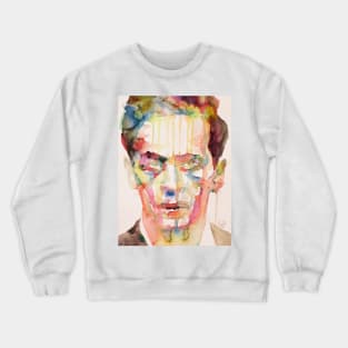 LUDWIG WITTGENSTEIN watercolor portrait .3 Crewneck Sweatshirt